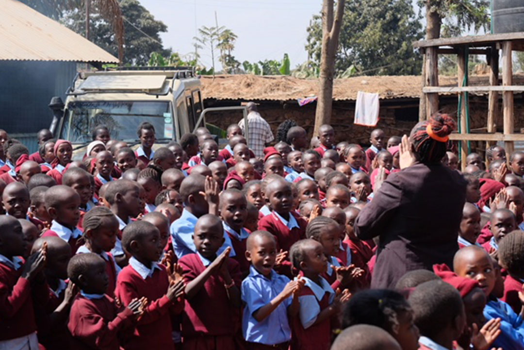 Kenya : September 2018 : Whole school sing along
