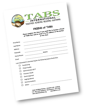 TABS International Donation form