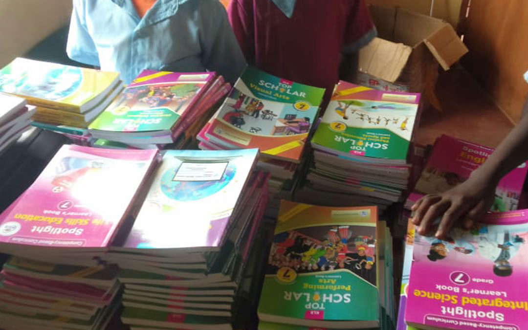 Learners receive new books